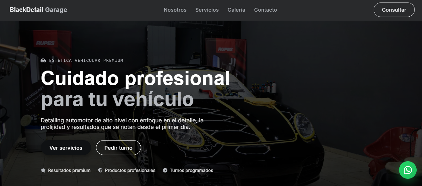 Estética Vehicular – Página Web Demo
